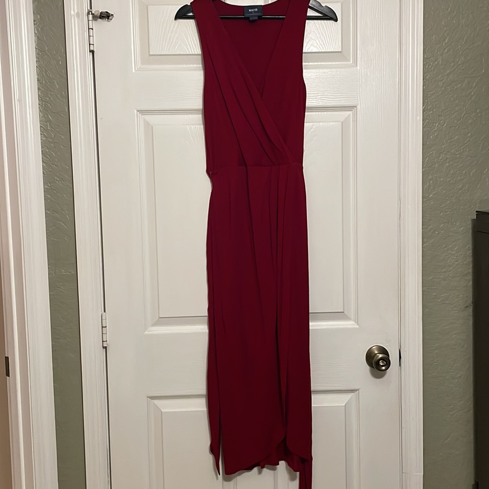 Maeve by Anthropologie women’s sleeveless red midis length dress